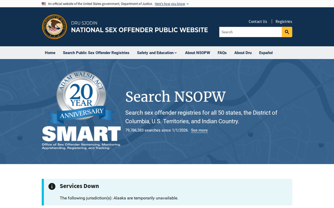 Otero County sex offender lookup using the national NSOPW website